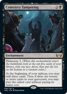 Cemetery Tampering (SNC) #69 Rare (Lightly Played) Streets of New Capenna Magic: The Gathering: 2022