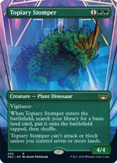 Topiary Stomper Borderless (SNC) #290 Rare Streets of New Capenna Magic: 2022