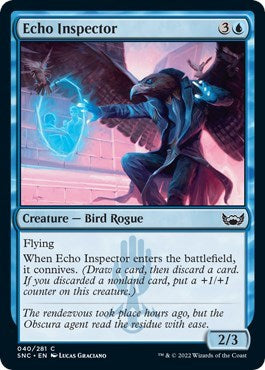 Echo Inspector (SNC) #40 Common (Lightly Played) Streets of New Capenna Magic: The Gathering: 2022