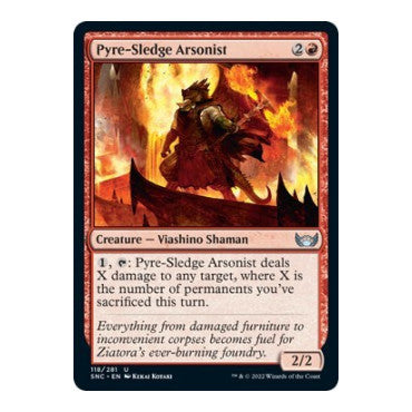 Pyre Sledge Arsonist (SNC) #118 Uncommon Streets of New Capenna Magic: The Gathering: 2022