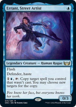 Errant Street Artist (SNC) #41 Rare (Lightly Played) Streets of New Capenna Magic: The Gathering: 2022