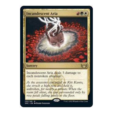 Incandescent Aria (SNC) #192 Rare (Lightly Played) Streets of New Capenna Magic: The Gathering: 2022