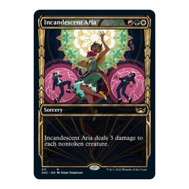 Incandescent Aria Showcase (SNC) #311 Rare (Foil Lightly Played) Streets of New Capenna Magic: The Gathering: 2022