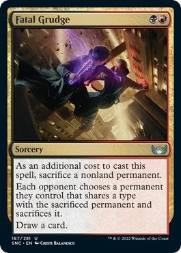 2022 Magic: Streets of New Capenna (SNC) - Fatal Grudge (#187, Uncommon) (Lightly Played)