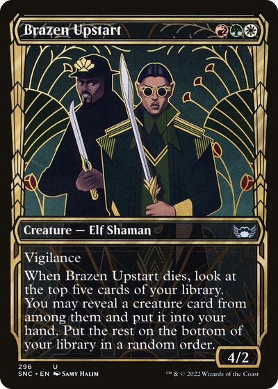 Brazen Upstart Showcase (SNC) #296 Uncommon (Foil Lightly Played) Streets of New Capenna Magic: The Gathering: 2022