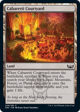 Cabaretti Courtyard (SNC) #249 Common (Foil Lightly Played) Streets of New Capenna Magic: The Gathering: 2022