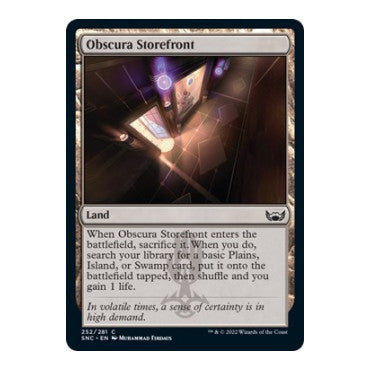 Obscura Storefront (SNC) #252 Common (Damaged) Streets of New Capenna Magic: The Gathering: 2022