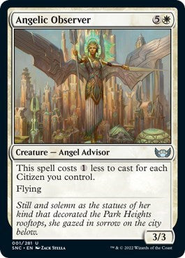 Angelic Observer (SNC) #1 Uncommon (Lightly Played) Streets of New Capenna Magic: The Gathering: 2022
