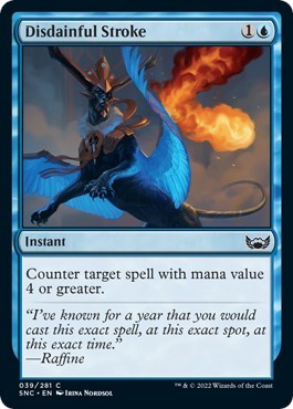 Disdainful Stroke (SNC) #39 Common (Lightly Played) Streets of New Capenna Magic: The Gathering: 2022