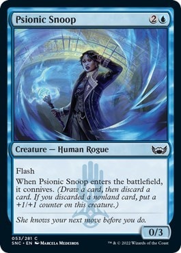 Psionic Snoop (SNC) #53 Common (Lightly Played) Streets of New Capenna Magic: The Gathering: 2022