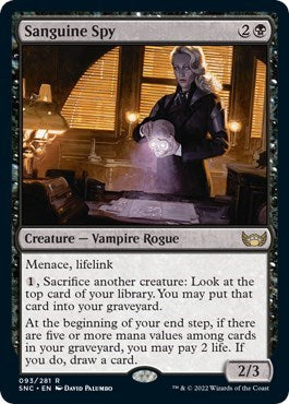 Sanguine Spy (SNC) #93 Rare (Lightly Played) Streets of New Capenna Magic: The Gathering: 2022