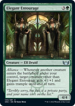 Elegant Entourage (SNC) #143 Uncommon (Lightly Played) Streets of New Capenna Magic: The Gathering: 2022
