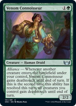 Venom Connoisseur (SNC) #161 Uncommon (Lightly Played) Streets of New Capenna Magic: The Gathering: 2022