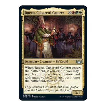 Rocco, Cabaretti Caterer (SNC) #218 Uncommon (Lightly Played) Streets of New Capenna Magic: The Gathering: 2022