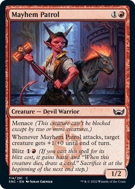 Mayhem Patrol (SNC) #114 Common (Lightly Played) Streets of New Capenna Magic: The Gathering: 2022