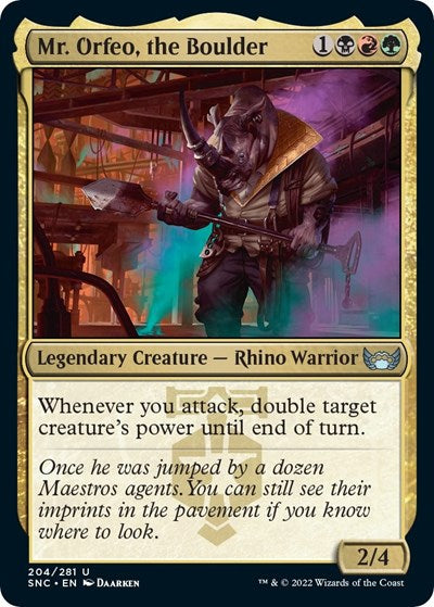 Mr Orfeo the Boulder (SNC) #204 Uncommon (Lightly Played) Streets of New Capenna Magic: The Gathering: 2022