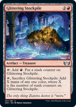 Glittering Stockpile (SNC) #107 Uncommon (Lightly Played) Streets of New Capenna Magic: 2022
