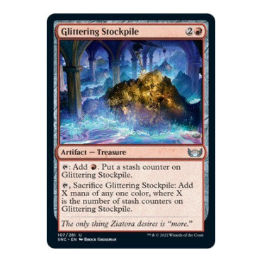 Glittering Stockpile (SNC) #107 Uncommon (Lightly Played) Streets of New Capenna Magic: The Gathering: 2022