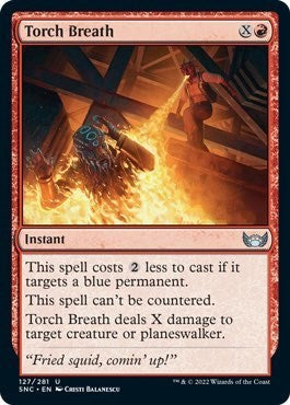 Torch Breath (SNC) #127 Uncommon (Lightly Played) Streets of New Capenna Magic: 2022