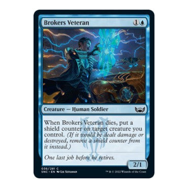 Brokers Veteran (SNC) #36 Common Streets of New Capenna Magic: The Gathering: 2022