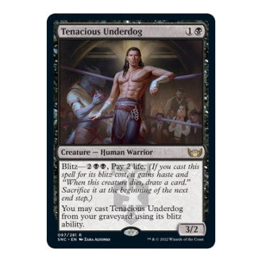 Tenacious Underdog (SNC) #97 Rare (Lightly Played) Streets of New Capenna Magic: The Gathering: 2022