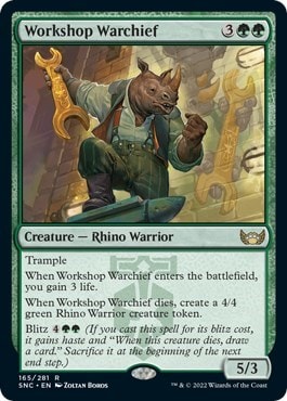 Workshop Warchief (SNC) #165 Rare (Lightly Played) Streets of New Capenna Magic: The Gathering: 2022
