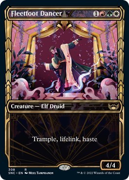 Fleetfoot Dancer Showcase (SNC) #308 Rare Streets of New Capenna Magic: The Gathering: 2022