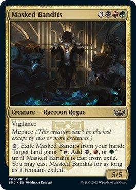 Masked Bandits (SNC) #201 Common (Lightly Played) Streets of New Capenna Magic: The Gathering: 2022