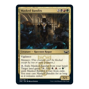 Masked Bandits (SNC) #201 Common Streets of New Capenna Magic: The Gathering: 2022