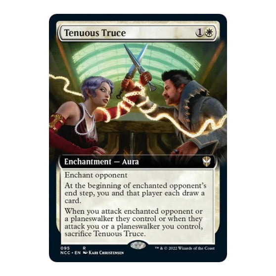 Tenuous Truce Extended Art (NCC) #95 Rare (Foil Lightly Played) Commander: Streets of New Capenna Magic: The Gathering: 2022