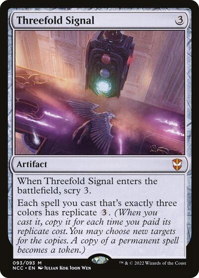 Threefold Signal (NCC) #93 Mythic Rare (Lightly Played) Commander: Streets of New Capenna Magic: 2022