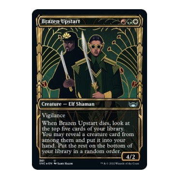 Brazen Upstart Gilded Foil (SNC) #361 Uncommon (Foil Lightly Played) Streets of New Capenna Magic: The Gathering: 2022