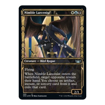 Nimble Larcenist (Gilded Foil) (SNC) #386 Uncommon (Foil Near Mint) Streets of New Capenna Magic: The Gathering: 2022
