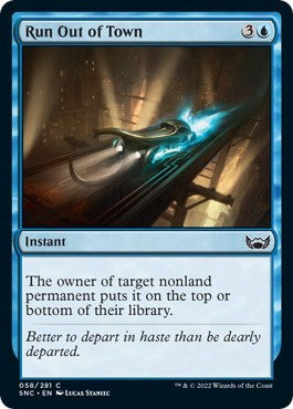 Run Out of Town (SNC) #58 Common (Lightly Played) Streets of New Capenna Magic: 2022