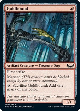 Goldhound (SNC) #108 Common (Foil Lightly Played) Streets of New Capenna Magic: 2022