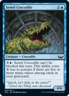 Sewer Crocodile (SNC) #60 Common Streets of New Capenna Magic: The Gathering: 2022