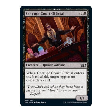 Corrupt Court Official (SNC) #70 Common Streets of New Capenna Magic: The Gathering: 2022