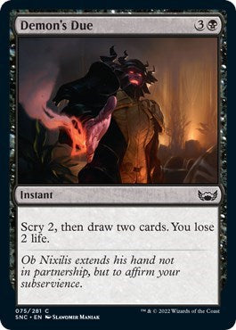 Demons Due (SNC) #75 Common (Lightly Played) Streets of New Capenna Magic: The Gathering: 2022