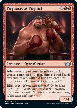 Pugnacious Pugilist (SNC) #117 Uncommon (Lightly Played) Streets of New Capenna Magic: The Gathering: 2022