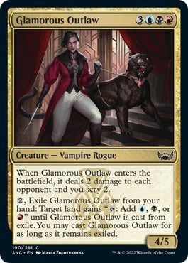 Glamorous Outlaw (SNC) #190 Common Streets of New Capenna Magic: The Gathering: 2022