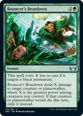Bouncers Beatdown (SNC) #135 Uncommon (Lightly Played) Streets of New Capenna Magic: The Gathering: 2022