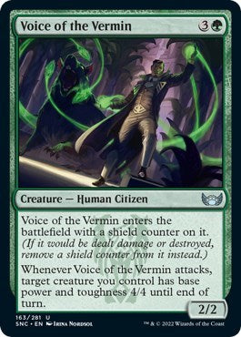 Voice of the Vermin (SNC) #163 Uncommon (Lightly Played) Streets of New Capenna Magic: 2022