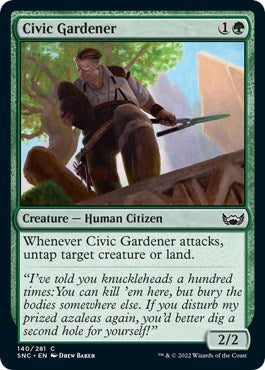 Civic Gardener (SNC) #140 Common (Lightly Played) Streets of New Capenna Magic: The Gathering: 2022