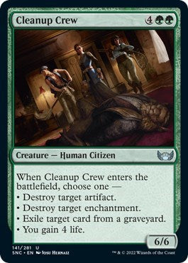 Cleanup Crew (SNC) #141 Uncommon (Lightly Played) Streets of New Capenna Magic: The Gathering: 2022