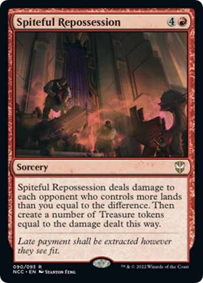 Spiteful Repossession (NCC) #90 Rare (Lightly Played) Commander: Streets of New Capenna Magic: The Gathering: 2022
