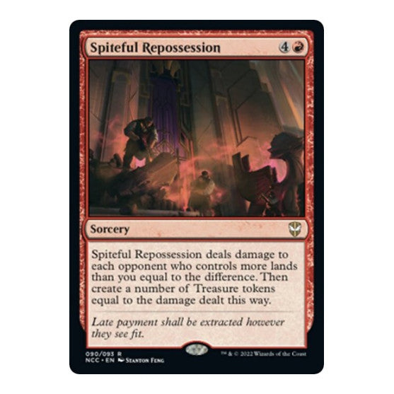 Spiteful Repossession (NCC) #90 Rare (Lightly Played) Commander: Streets of New Capenna Magic: The Gathering: 2022