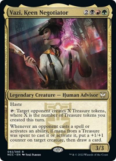 Vazi Keen Negotiator (NCC) #92 Rare (Lightly Played) Commander: Streets of New Capenna Magic: The Gathering: 2022