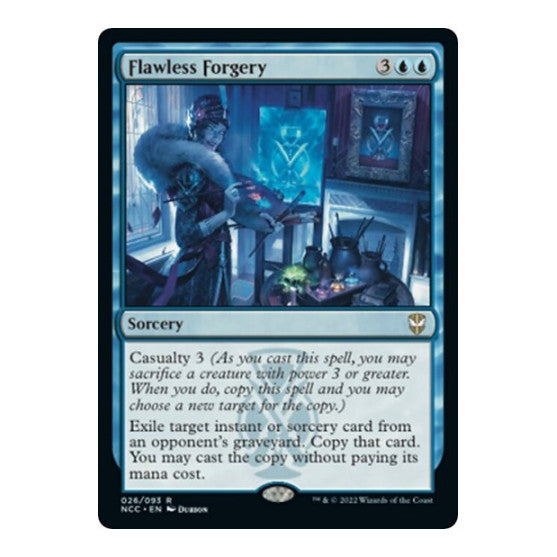 Flawless Forgery (NCC) #26 Rare (Lightly Played) Commander: Streets of New Capenna Magic: The Gathering: 2022