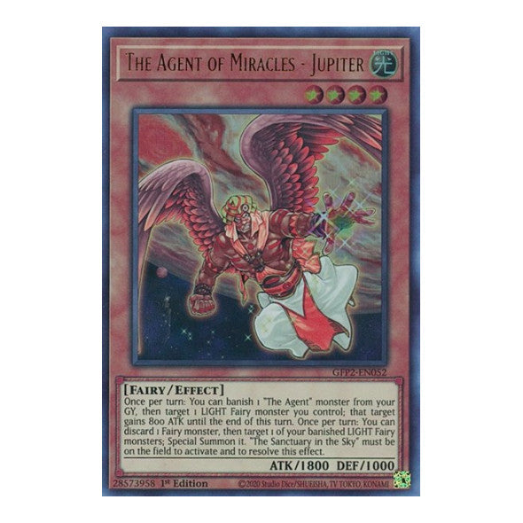 The Agent of Miracles - Jupiter (GFP2) #GFP2-EN052 Ultra Rare (1st Edition Near Mint) Ghosts From the Past: The 2nd Haunting YuGiOh: 2022