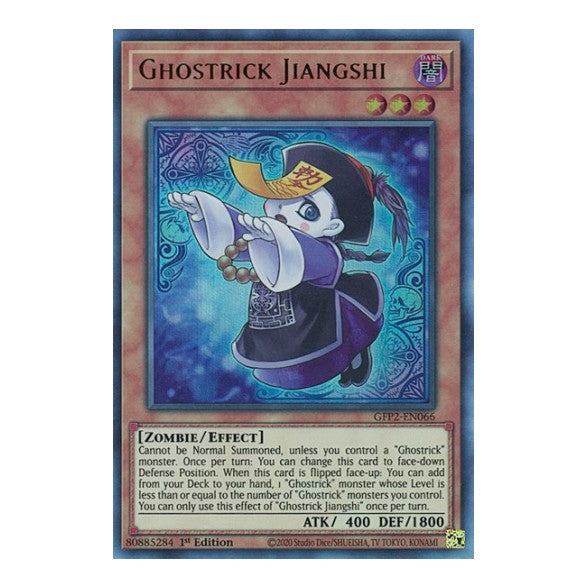 Ghostrick Jiangshi (GFP2) #GFP2-EN066 Ultra Rare (1st Edition Near Mint) Ghosts From the Past: The 2nd Haunting YuGiOh: 2022
